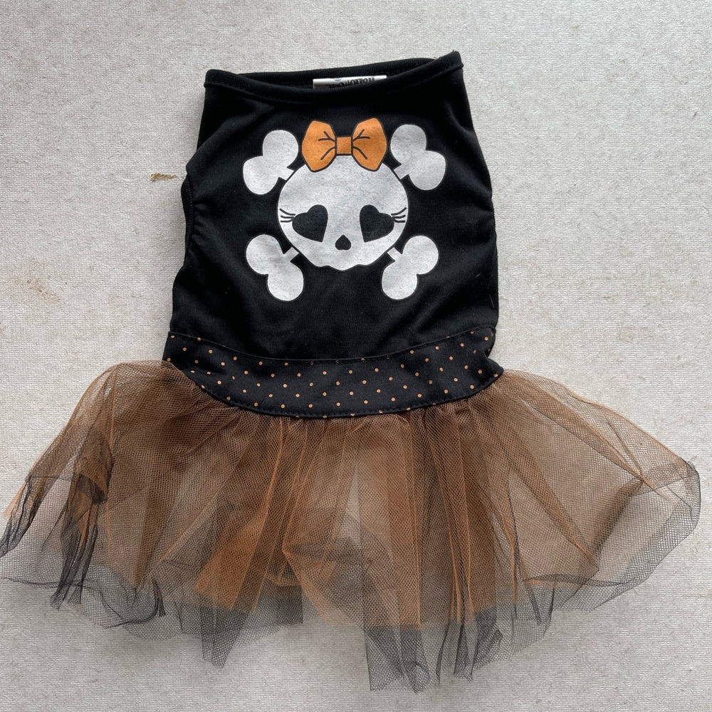 Skull Dress Dog Costume medium